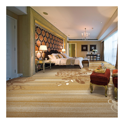 Wool Carpet Yellow Bedroom Carpet Printed Dye Custom Design