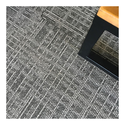 Gray Commercial Modular Carpet Nylon Fiber With PVC Backing