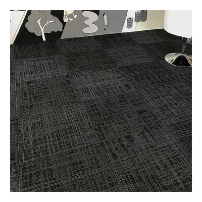 Gray Commercial Modular Carpet Nylon Fiber With PVC Backing