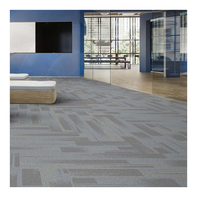 Long Commercial Modular Carpet Grey Tiles For Your Office 25x100cm