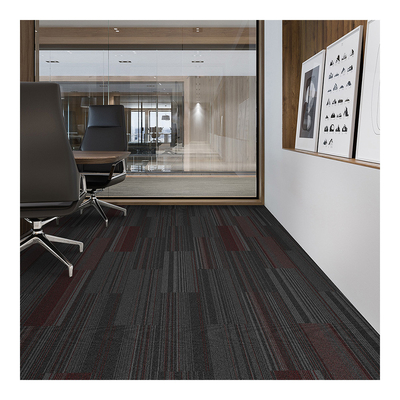 Long Nylon Carpet Tiles 10x40 Inch Grey With Some Color Line