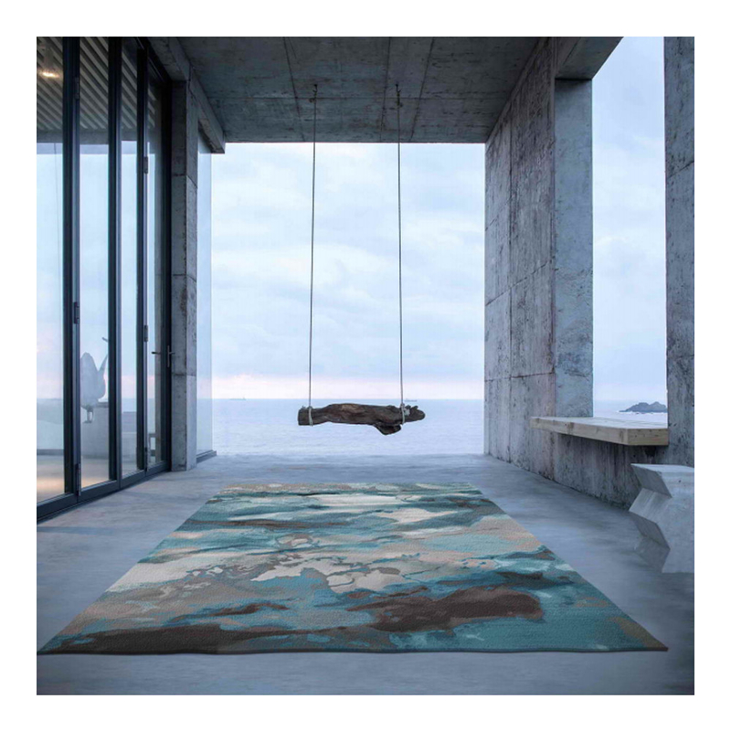 Anti UV Flat Outdoor Area Rug Polypropylene Yarn Fiber For Backyard Garden